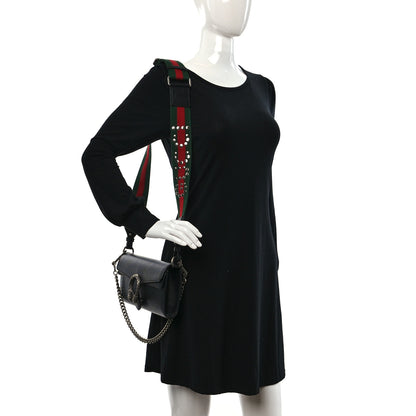 Gucci Dollar Calfskin Web Small Dionysus Crossbody Bag Black 2 of 11