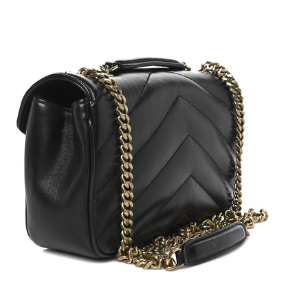 Saint Laurent Lambskin Chevron Quilted Small Loulou Black 5 of 13