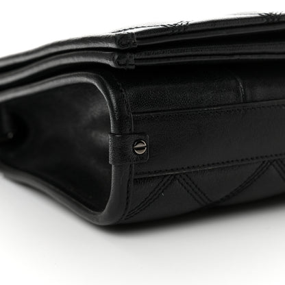 Saint Laurent Lambskin Diamond Quilted Becky Chain Wallet Black 8 of 10