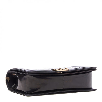 Chanel Iridescent Glazed Calfskin Quilted New Medium Boy Flap Black 3 of 8