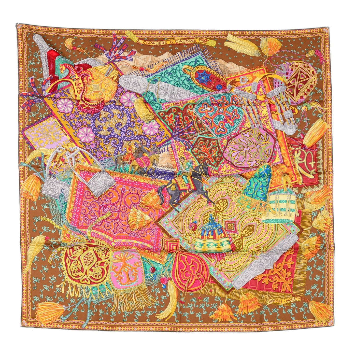 Silk Cavaliers du Caucase Scarf 90