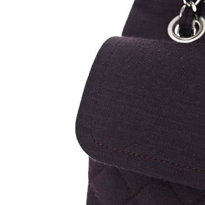 Chanel Jersey Quilted Medium Double Flap Purple 10 of 11