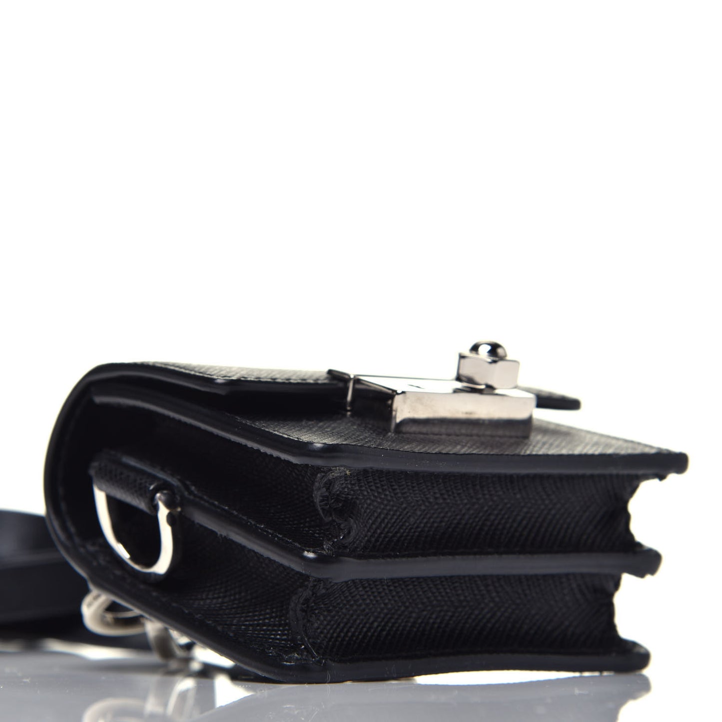 Saffiano Lux Sound Crossbody Bag Black