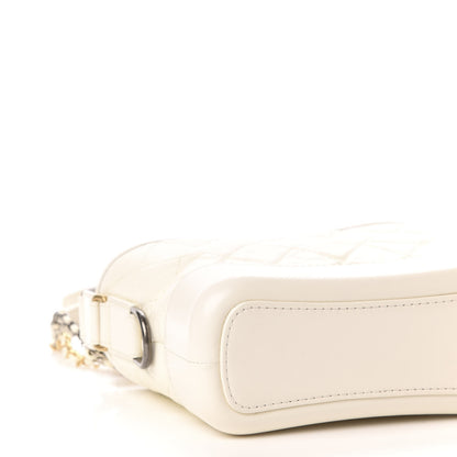Chanel Aged Calfskin Quilted Small Gabrielle Hobo White 8 of 11