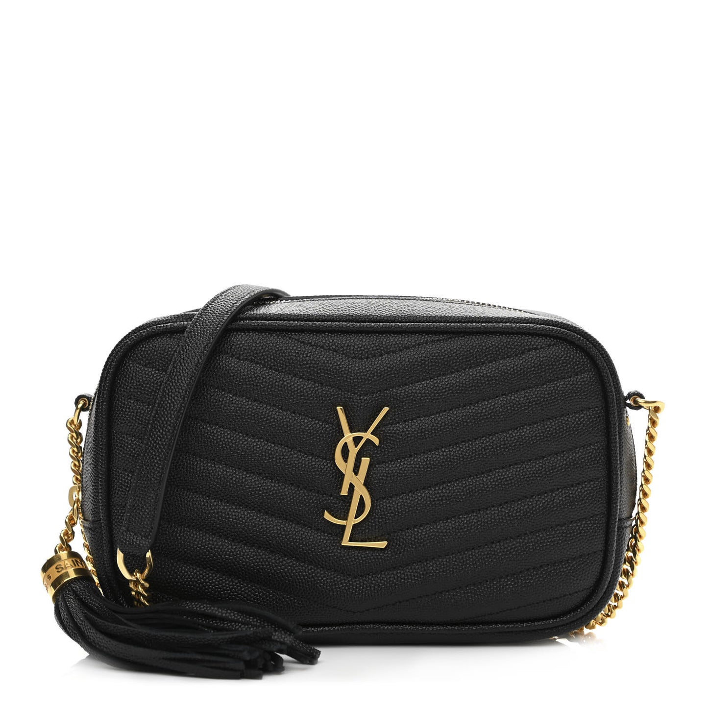 Grain De Poudre Matelasse Monogram Mini Lou Camera Bag Black