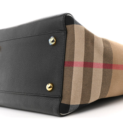 Burberry Grainy Calfskin House Check Small Canterbury Black 9 of 12
