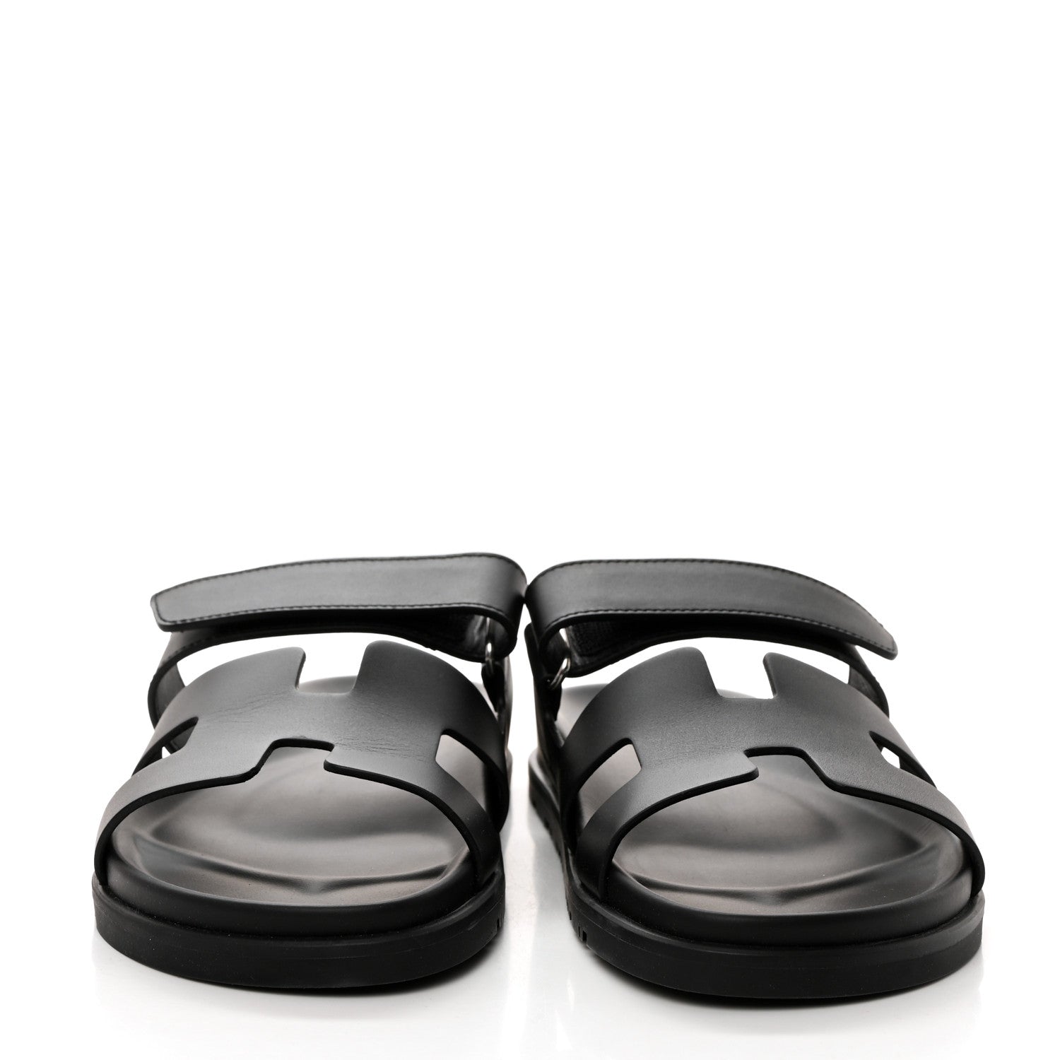Hermes Calfskin Womens Chypre Sandals 41 Black 2 of 9