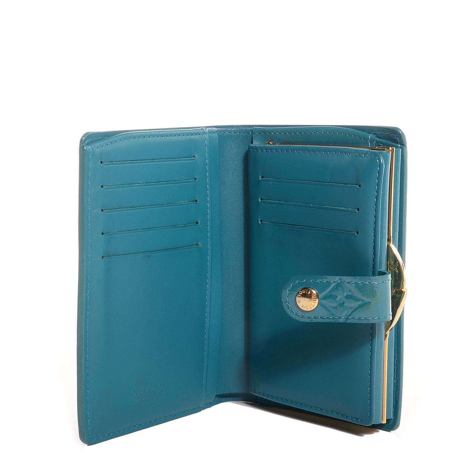 Louis Vuitton Vernis French Purse Wallet Blue Galactic 5 of 7