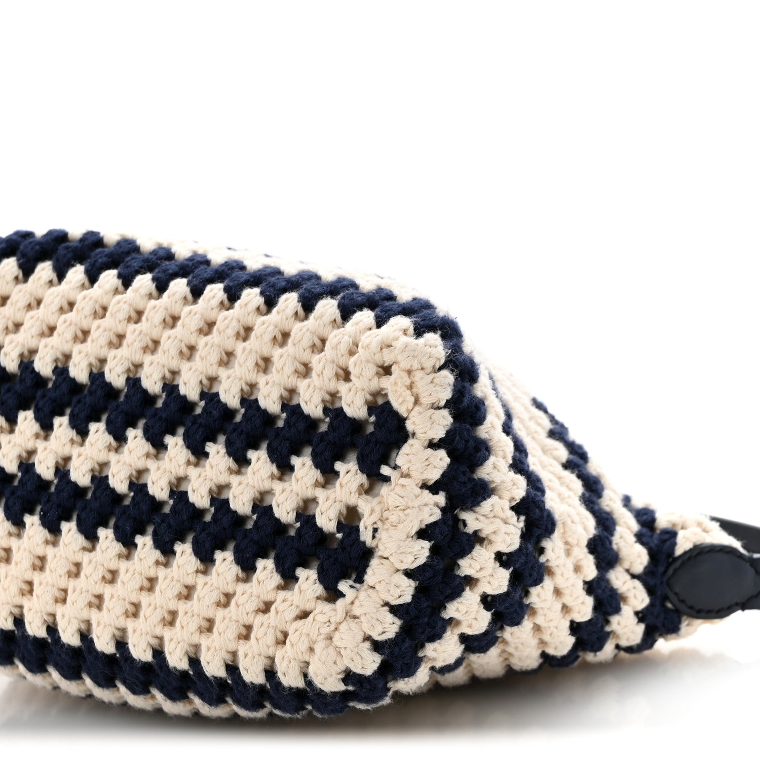 Miu Miu Fabric Crochet Pouch Blue White 9 of 10