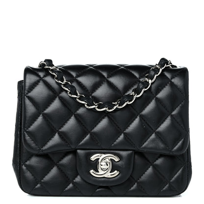 Chanel Lambskin Quilted Mini Square Flap Black 1 of 10