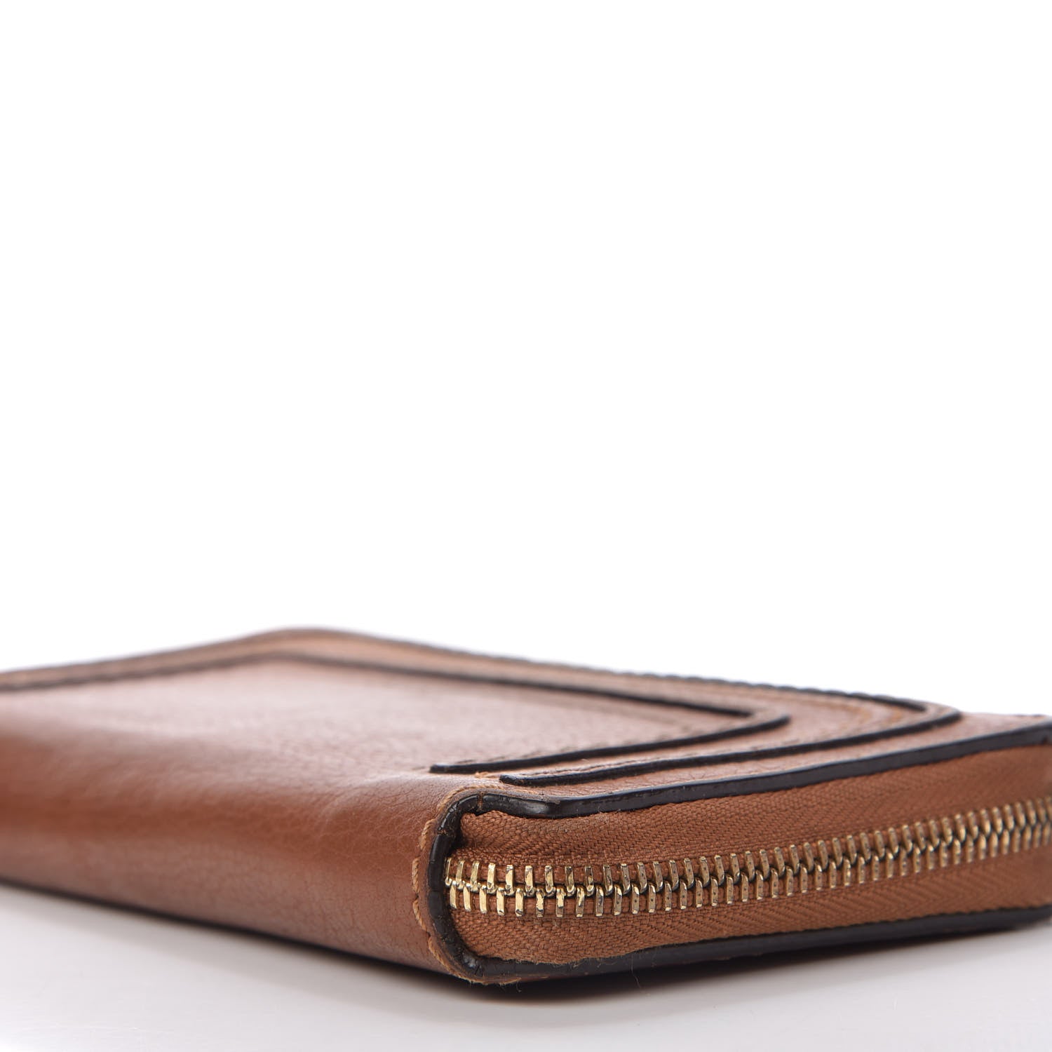 Chloe Grained Calfskin Marcie Long Zip Around Wallet Tan 6 of 13