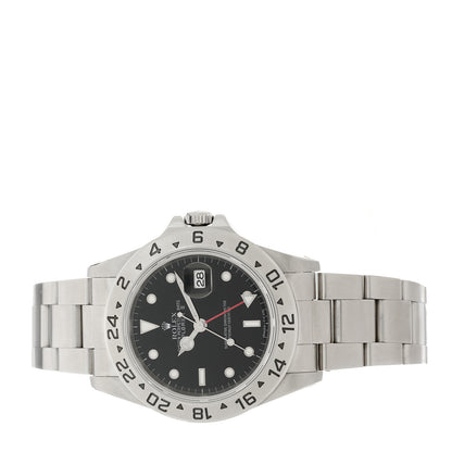 Rolex Stainless Steel 40mm Oyster Perpetual Date Explorer II Watch Black 16570 2 of 4