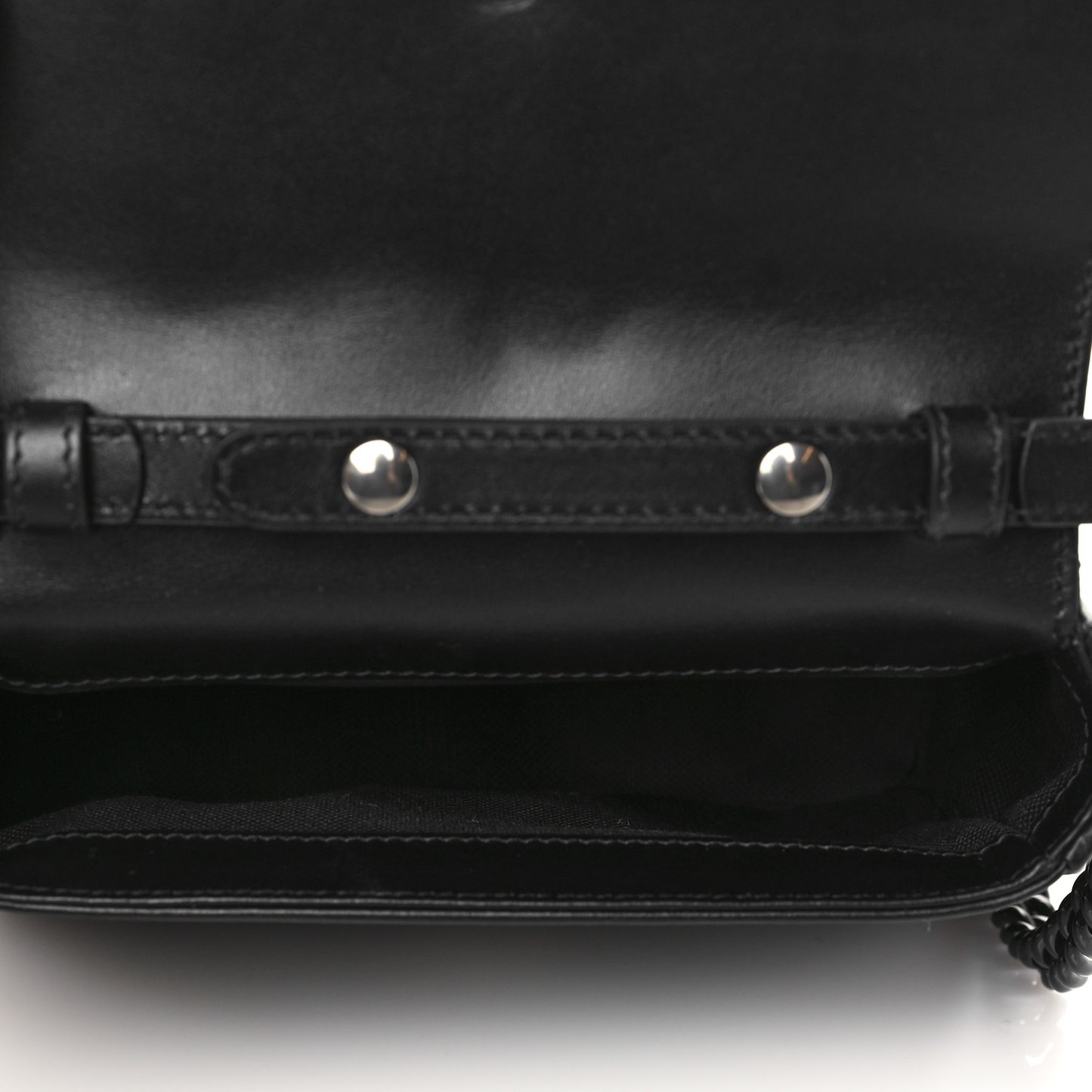 Calfskin Matelasse Monochrome Mini GG Marmont Top Handle Shoulder Bag Black