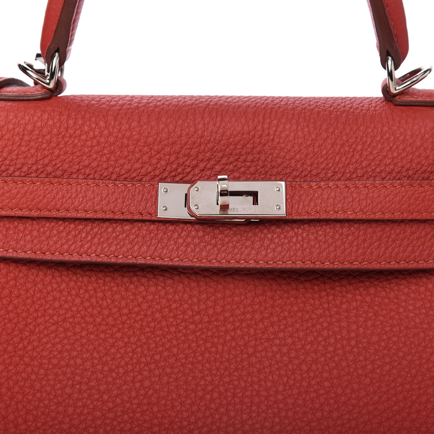 Hermes Togo Kelly Retourne 25 Rouge Pivoine 10 of 10