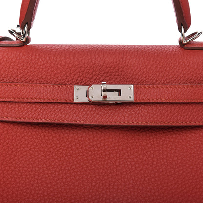 Hermes Togo Kelly Retourne 25 Rouge Pivoine 10 of 10