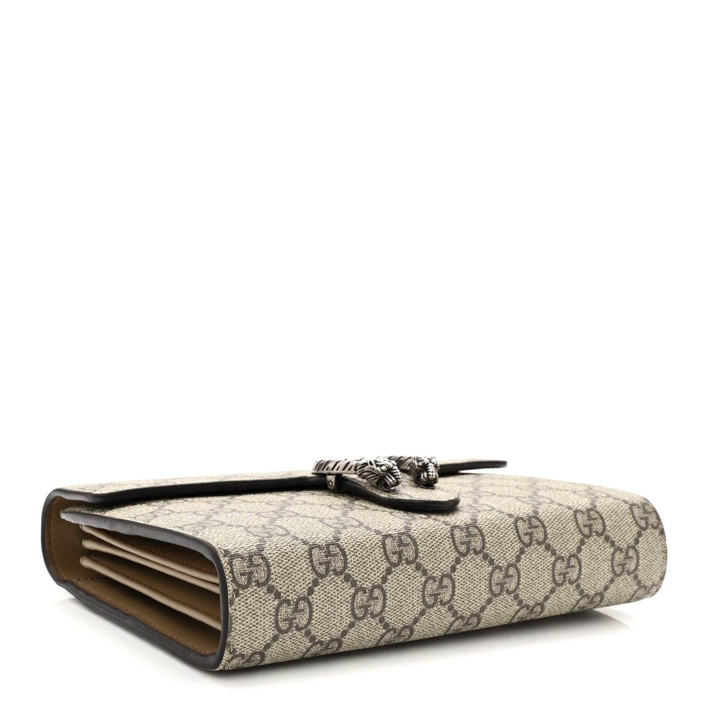 GG Supreme Monogram Mini Dionysus Chain Wallet Beige Taupe