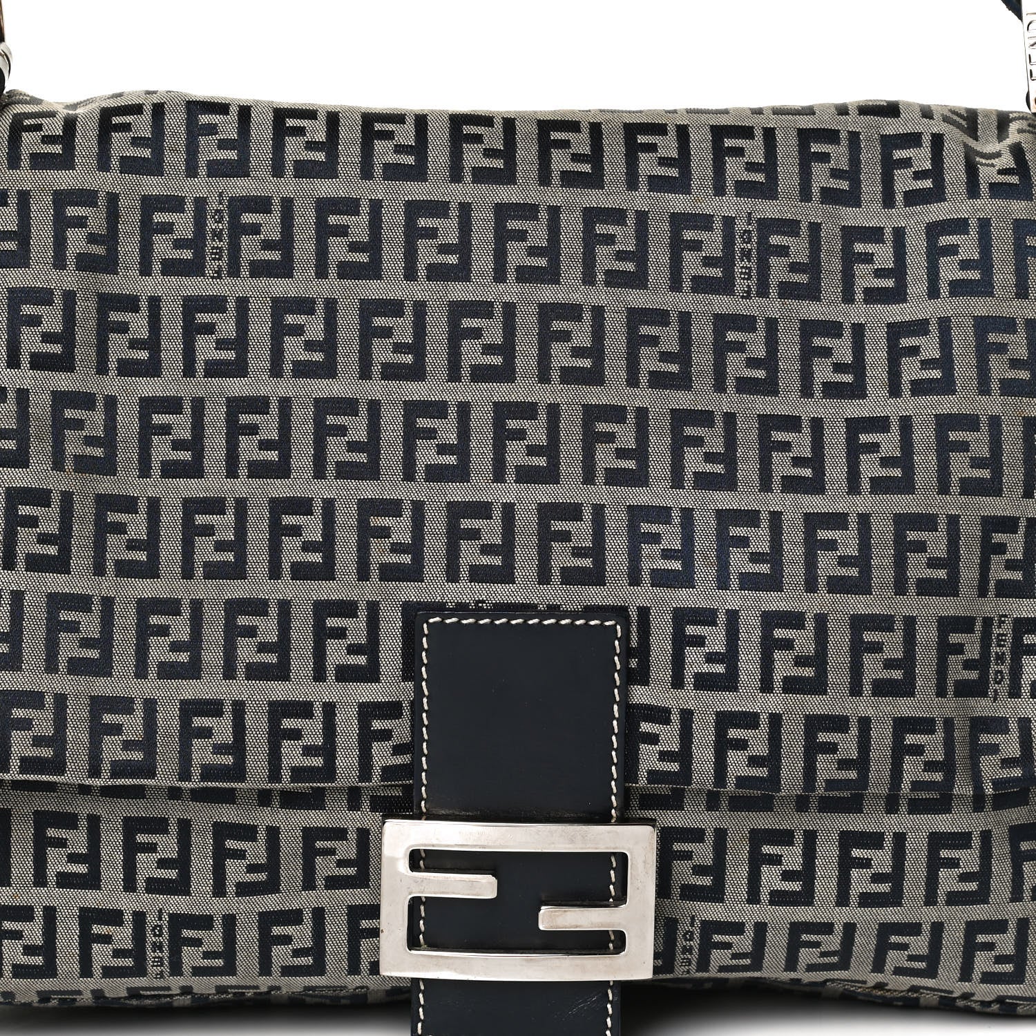 Fendi Zucchino Mama Baguette Navy 6 of 11