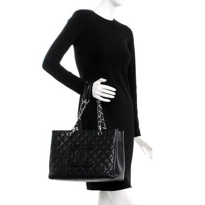 Chanel Caviar Quilted Grand Shopping Tote GST Black 2 of 14