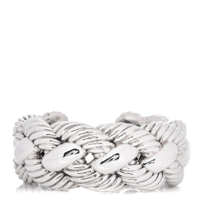 David Yurman Sterling Silver Large Woven Cable Cuff Bracelet 1 of 5