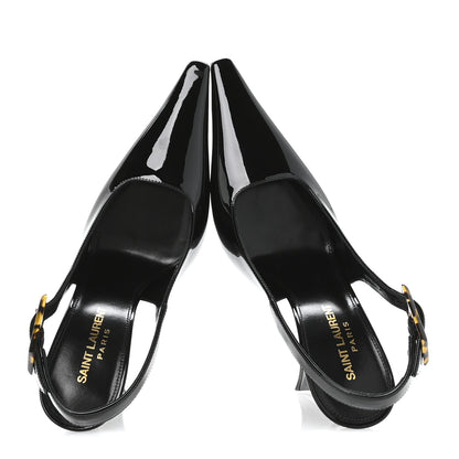 Saint Laurent Vernice Grupy Dune 110 Slingback Pumps 37 Black 2 of 9