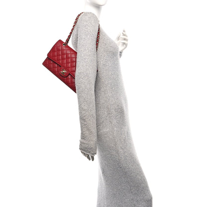 Chanel Caviar Quilted Medium Double Flap Red 2 of 11