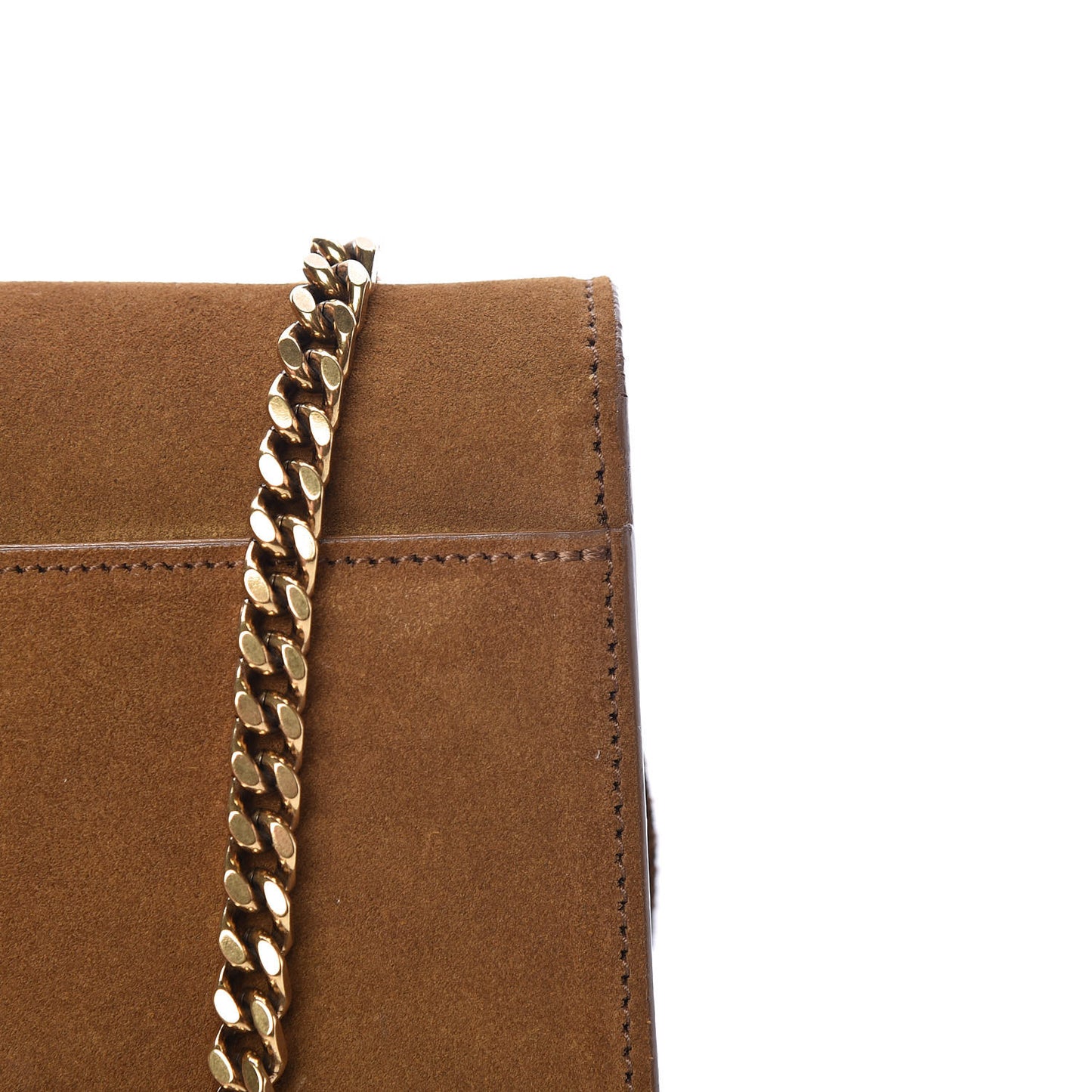 Suede Fringe Baby Monogram Satchel Light Ocre