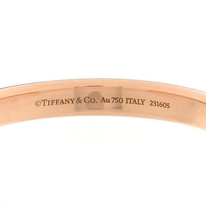 Tiffany 18K Rose Gold Tiffany Lock Bangle Bracelet 5 of 6