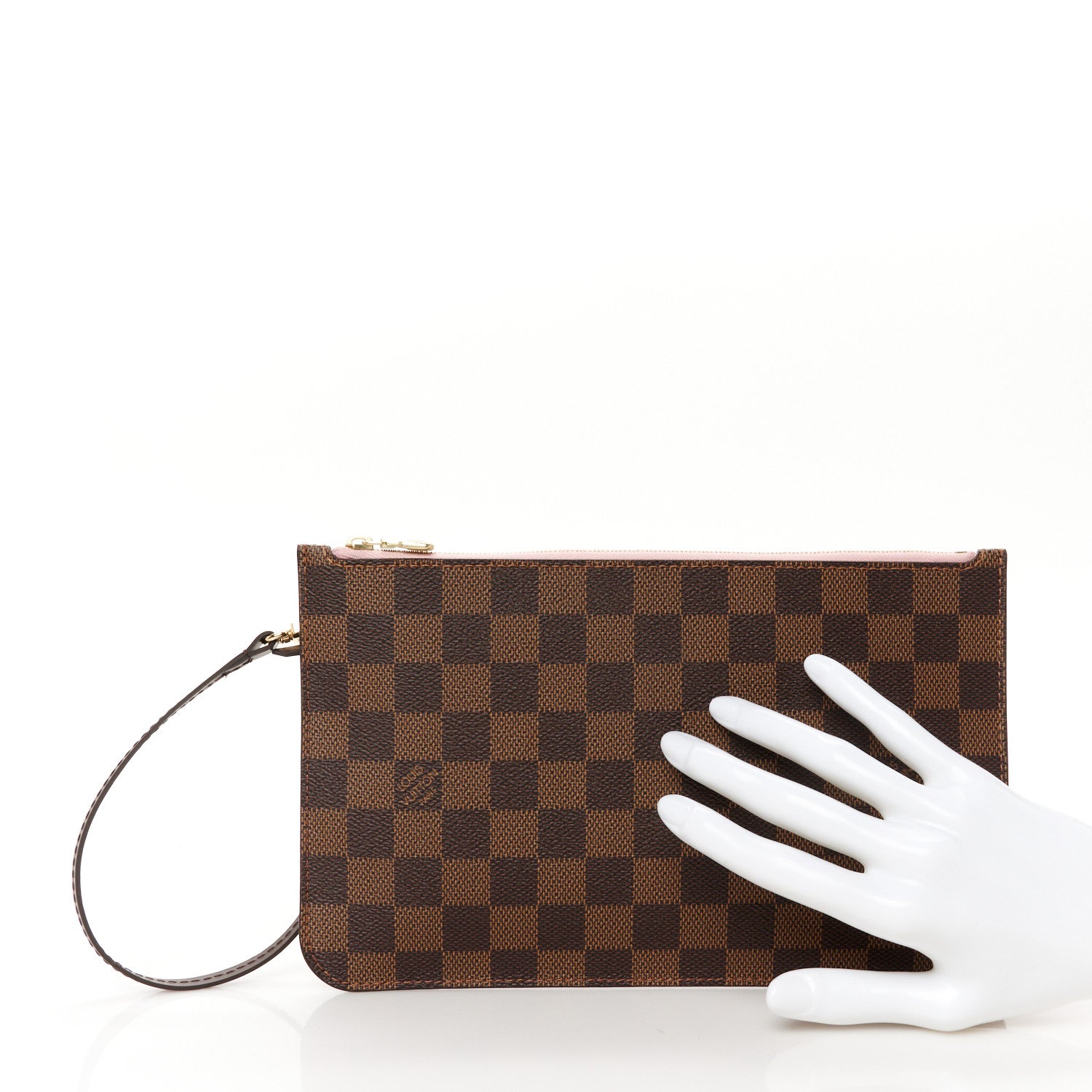 Louis Vuitton Damier Ebene Neverfull MM GM Pochette Rose Ballerine 2 of 7