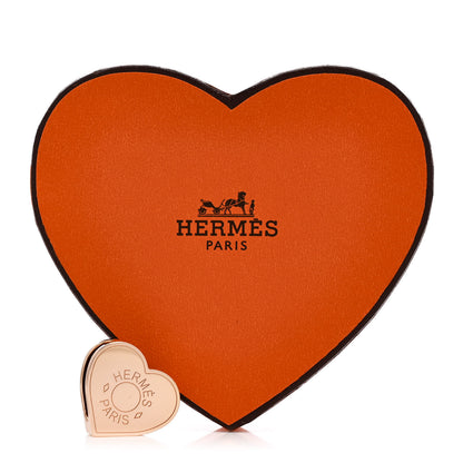 Hermes Rose Gold Plated Brass Mini Coeur Twilly Scarf Ring 4 of 4