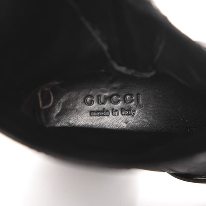 Gucci Guccissima Short Zip Boots 37 Black 7 of 11