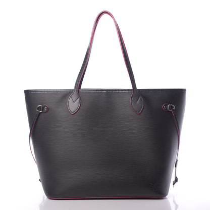 Louis Vuitton Epi Neverfull MM Black Hot Pink 3 of 17