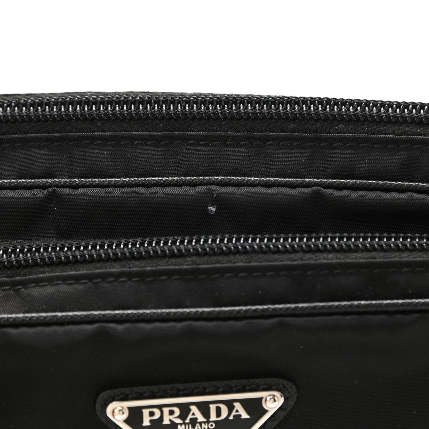 Tessuto Nylon Saffiano Belt Bag Black