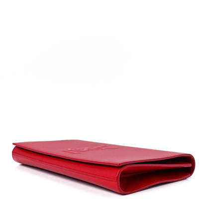 Saint Laurent Calfskin Monogram Large Belle De Jour Clutch Red 8 of 10
