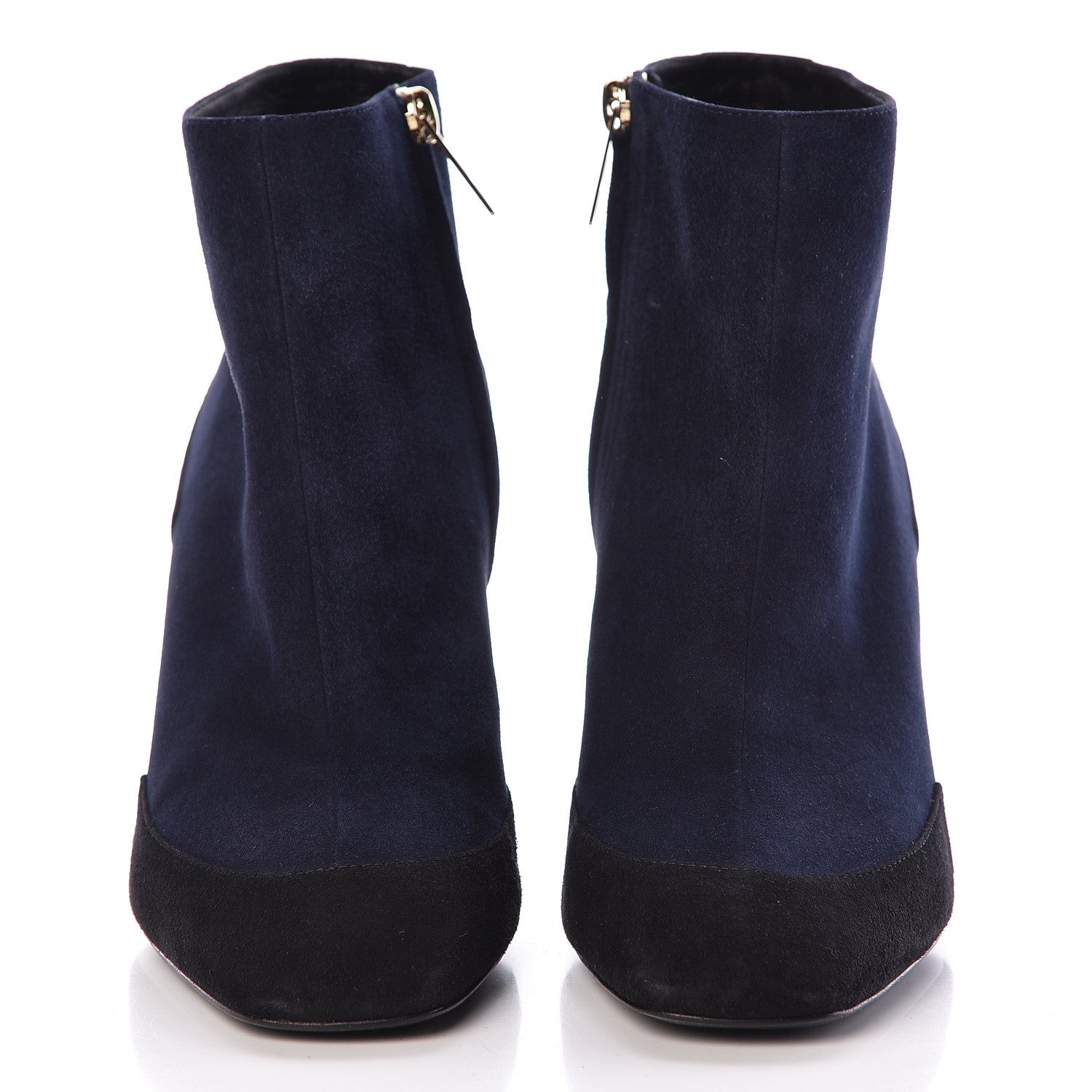 Hermes Suede Goatskin Neila Ankle Boots 37 Marine Black 2 of 13