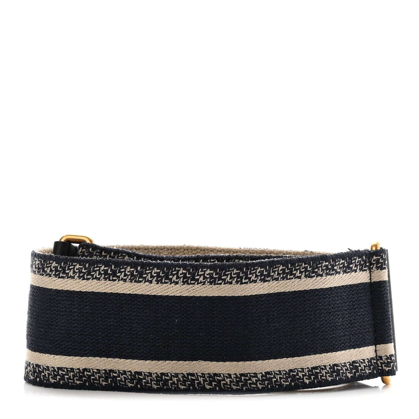 Canvas Embroidered Shoulder Strap Blue