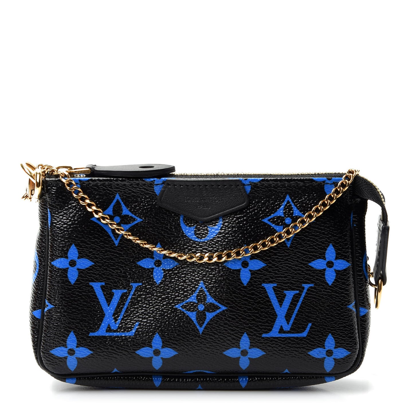 Colored Monogram Mini Pochette Accessories Blue Black