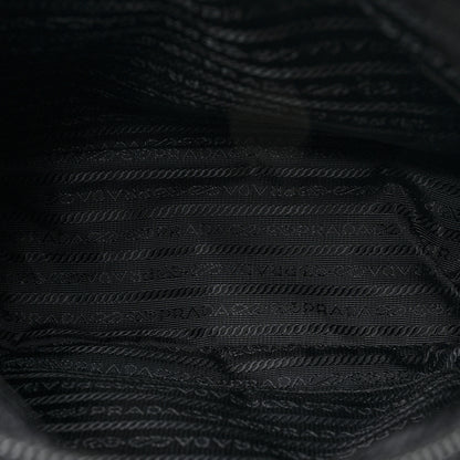 Prada Nylon Vela Saffiano Single Buckle Messenger Shoulder Bag Black 5 of 10