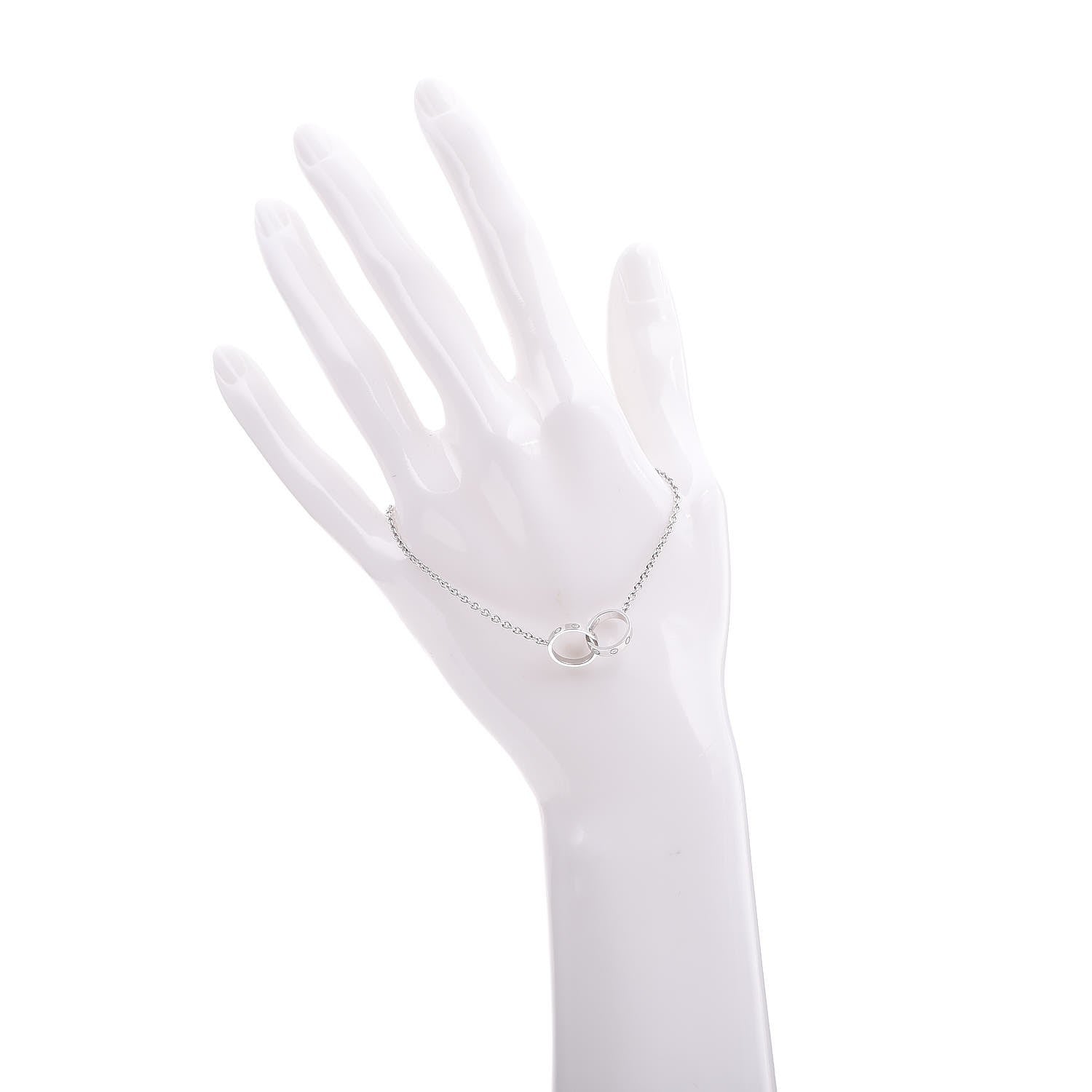 Cartier 18K White Gold Interlocking LOVE Bracelet 2 of 6