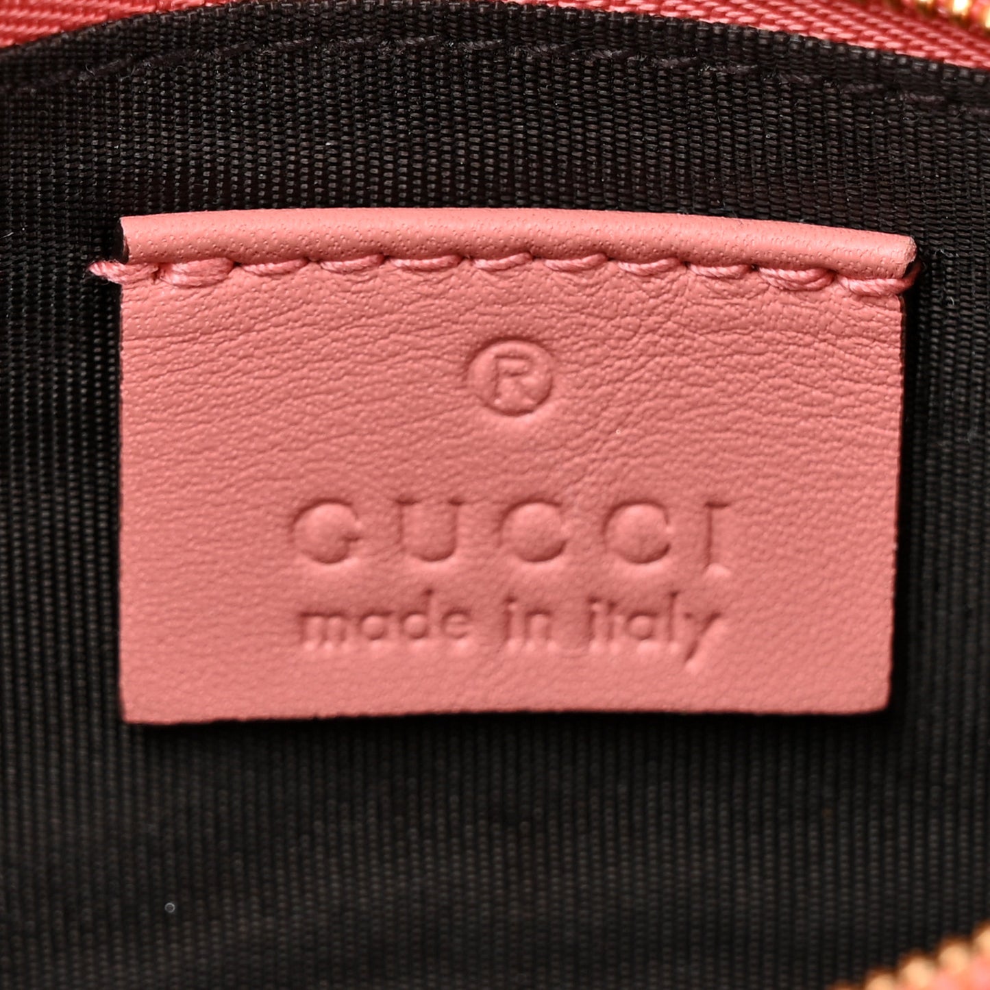 GG Supreme Monogram Face Embroidered Chain Wallet Pink