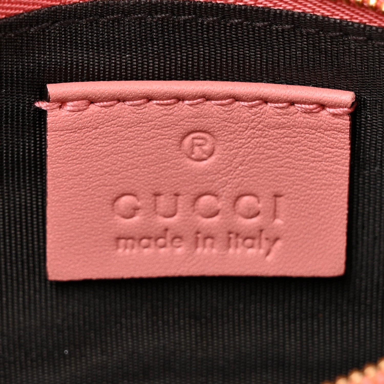 Gucci GG Supreme Monogram Face Embroidered Chain Wallet Pink 6 of 13