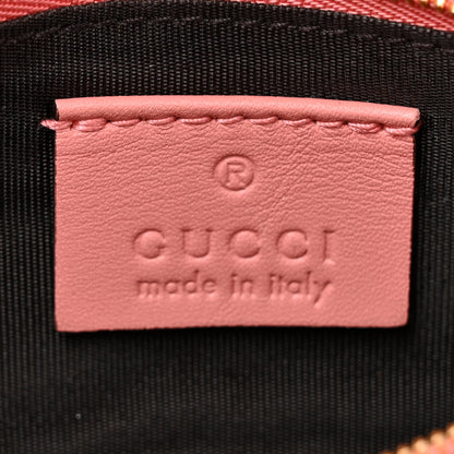 Gucci GG Supreme Monogram Face Embroidered Chain Wallet Pink 6 of 13
