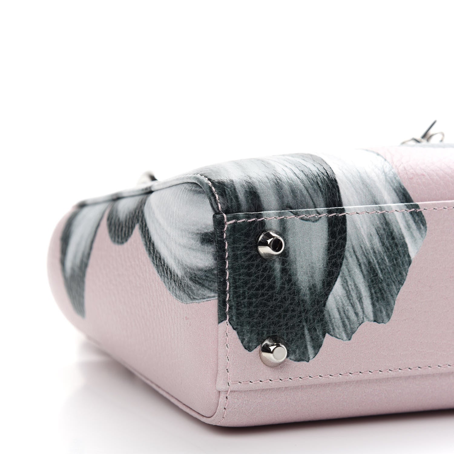 Christian Dior Deerskin Floral Printed Mini Lady Dior Pink 8 of 9