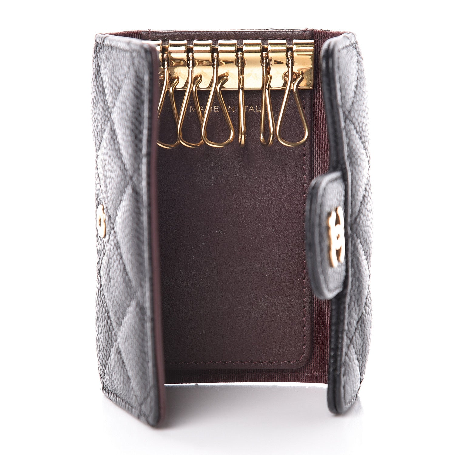Chanel Caviar Quilted 6 Key Holder Black 5 of 13