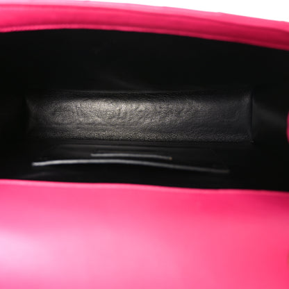 Saint Laurent Lambskin Matelasse Medium Monogram Satchel Fuchsia 5 of 9