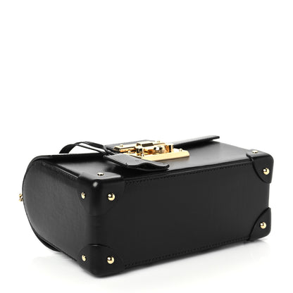 Gucci Calfskin Small Padlock Bamboo Shoulder Bag Black 4 of 7