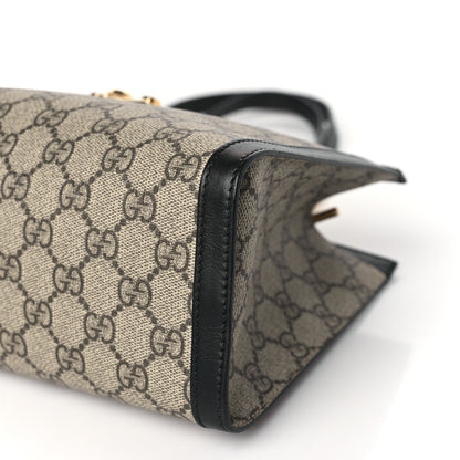 Gucci GG Supreme Monogram Small Padlock Tote Black 10 of 10