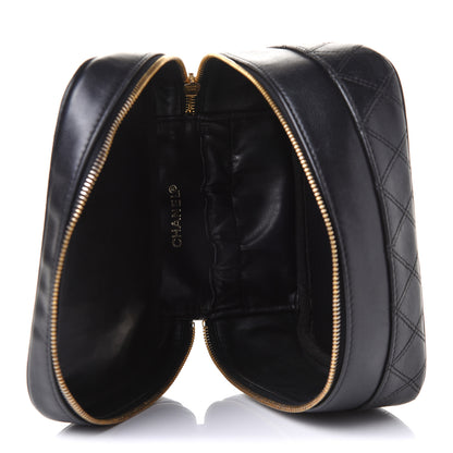 Chanel Lambskin Vanity Cosmetic Case Black 4 of 12