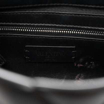 Valentino Garavani Nappa Monochrome Medium Roman Stud Shoulder Bag Black 6 of 19