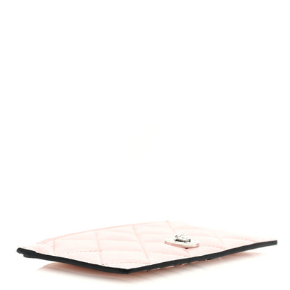Versace Calfskin Quilted Medusa Zip Card Holder Wallet Pink 4 of 6