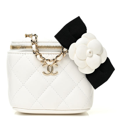Chanel Lambskin Quilted My Chanel Lady Vanity Case With Chain White 1 of 13